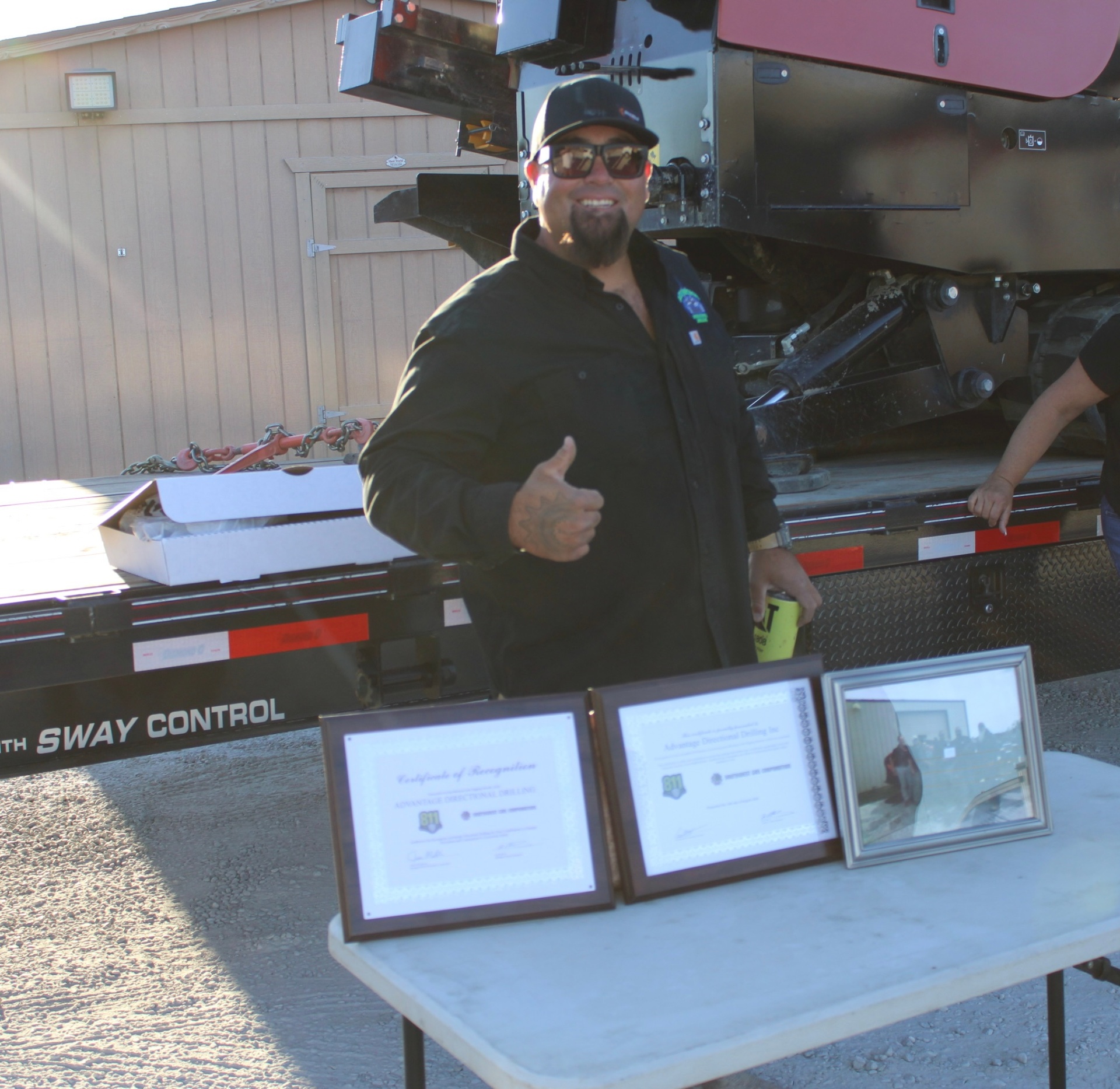 Advantage crew accepting the 2024 Southwest Gas Safe Digging Practices award